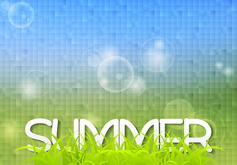 Image showing Tech summer design with grass