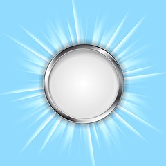 Image showing Metal circle and shiny sun