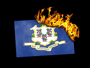 Image showing Flag burning - Connecticut