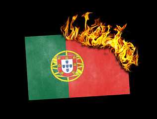 Image showing Flag burning - Portugal