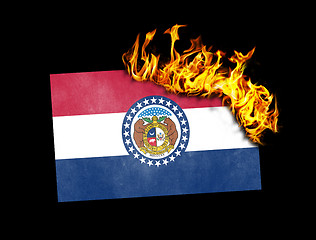 Image showing Flag burning - Missouri