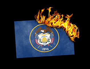 Image showing Flag burning - Utah