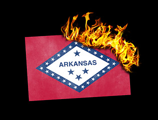 Image showing Flag burning - Arkansas