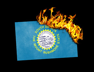 Image showing Flag burning - South Dakota