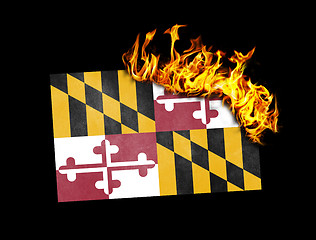 Image showing Flag burning - Maryland