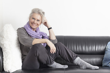 Image showing best age woman relaxing