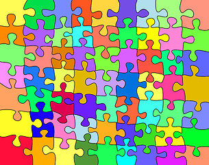 Image showing Colorful jigsaw