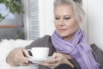 Image showing woman and coffee