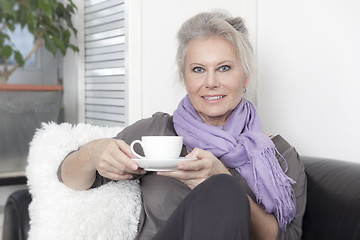 Image showing woman and coffee