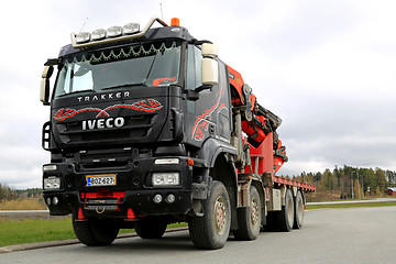 Image showing Iveco Trakker With Truck Mounted Palfinger Crane