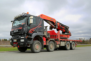 Image showing Iveco Trakker With Truck Mounted Palfinger Crane