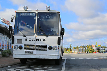 Image showing White Scania Lahti 20 Bus from the 1970s