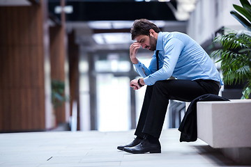 Image showing frustrated young business man