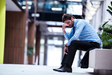 Image showing frustrated young business man