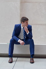 Image showing frustrated young business man