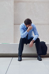 Image showing frustrated young business man