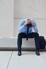 Image showing frustrated young business man