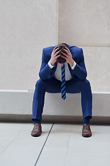 Image showing frustrated young business man