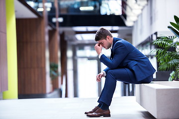 Image showing frustrated young business man