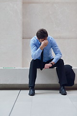 Image showing frustrated young business man