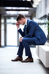 Image showing frustrated young business man