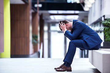 Image showing frustrated young business man