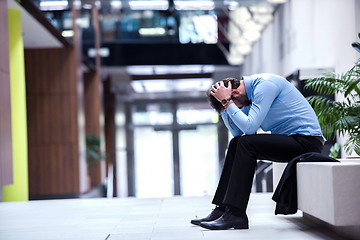 Image showing frustrated young business man