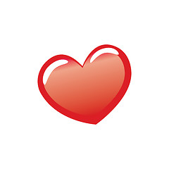 Image showing Red heart symbol of love