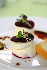 Image showing red root and goat cheese