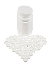 Image showing Tablets are scattered in the form of heart