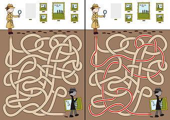 Image showing Detective maze