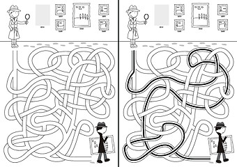 Image showing Detective maze