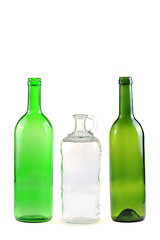 Image showing empty glass bottles 