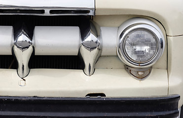 Image showing Front Headlight of an old reliable truck