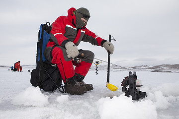 Image showing Ice Fishermen