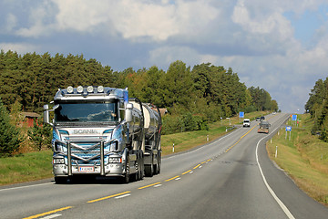 Image showing Scania R560 Tank Truck on the Road