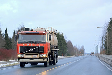 Image showing Early Volvo F12 on the Road