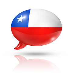 Image showing Chilean flag speech bubble