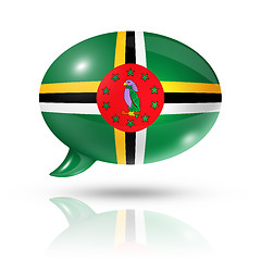 Image showing Dominican flag speech bubble