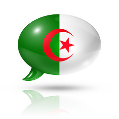 Image showing Algerian flag speech bubble