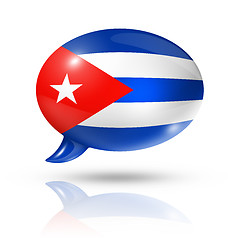 Image showing Cuban flag speech bubble