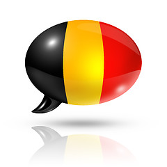 Image showing Belgian flag speech bubble