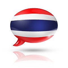 Image showing Thai flag speech bubble