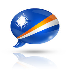 Image showing Marshall Islands flag speech bubble