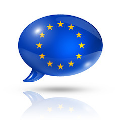 Image showing European union flag speech bubble