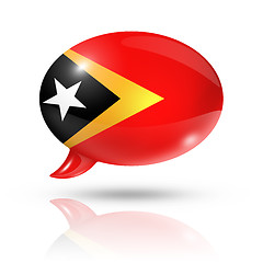 Image showing East Timor flag speech bubble