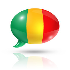 Image showing Malian flag speech bubble