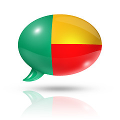 Image showing Beninese flag speech bubble