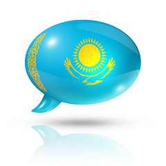 Image showing Kazakhstan flag speech bubble