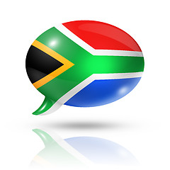 Image showing South African flag speech bubble